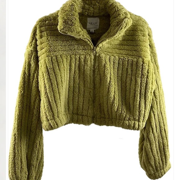 LONG SLEEVE ZIP UP HOGH COLLAR CROPPED JACKET - Picture 4 of 6